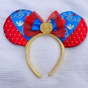 Red and Blue Mouse Ears Headband